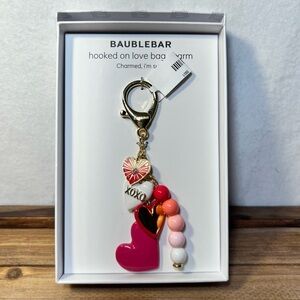 BaubleBar Pink and Gold Bag Charm/Keychain